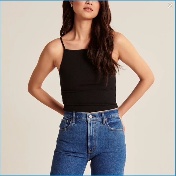 Abercrombie & Fitch Tops - NWT Abercrombie & Fitch Seamless Ribbed Boatneck Tank - Black